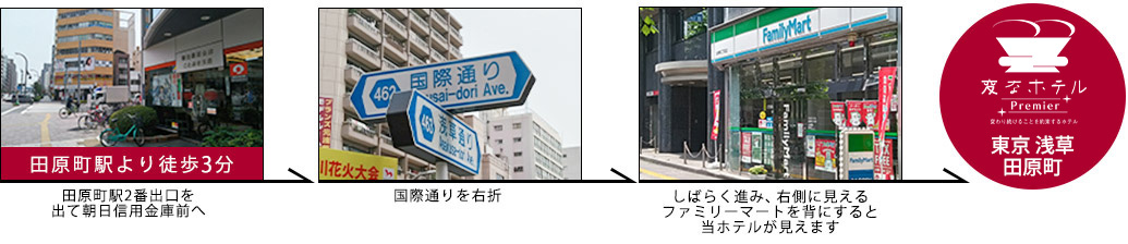最寄り駅からホテルまでの道のり
