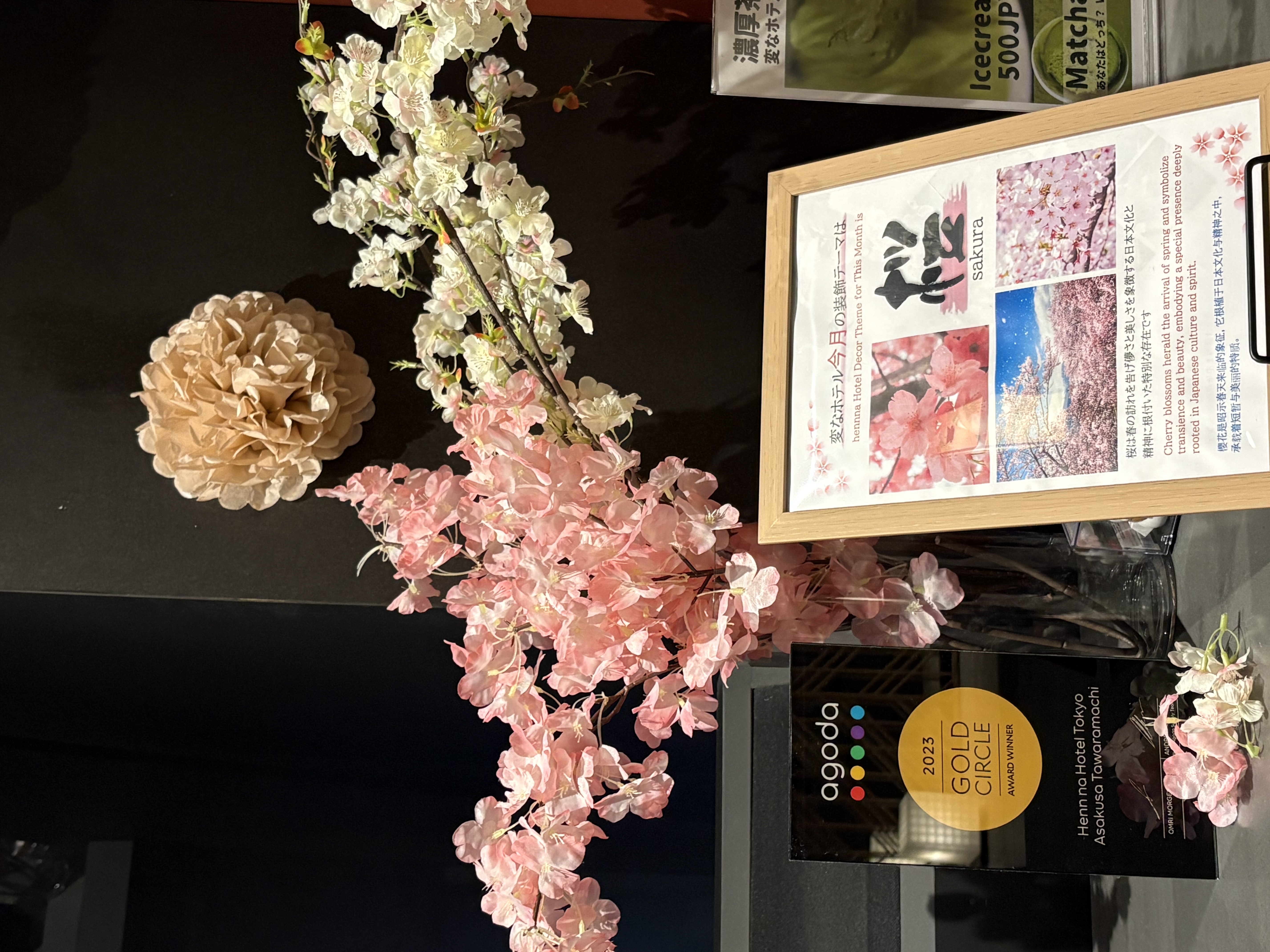 🌸桜の装飾に変わりました🌸 | 変なホテルプレミア東京 浅草田原町【公式】 🌸桜の装飾に変わりました🌸 | 変なホテルプレミア東京 浅草田原町【公式】
