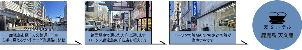 最寄り駅からホテルまでの道のり