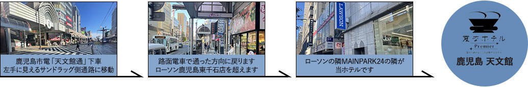 最寄り駅からホテルまでの道のり