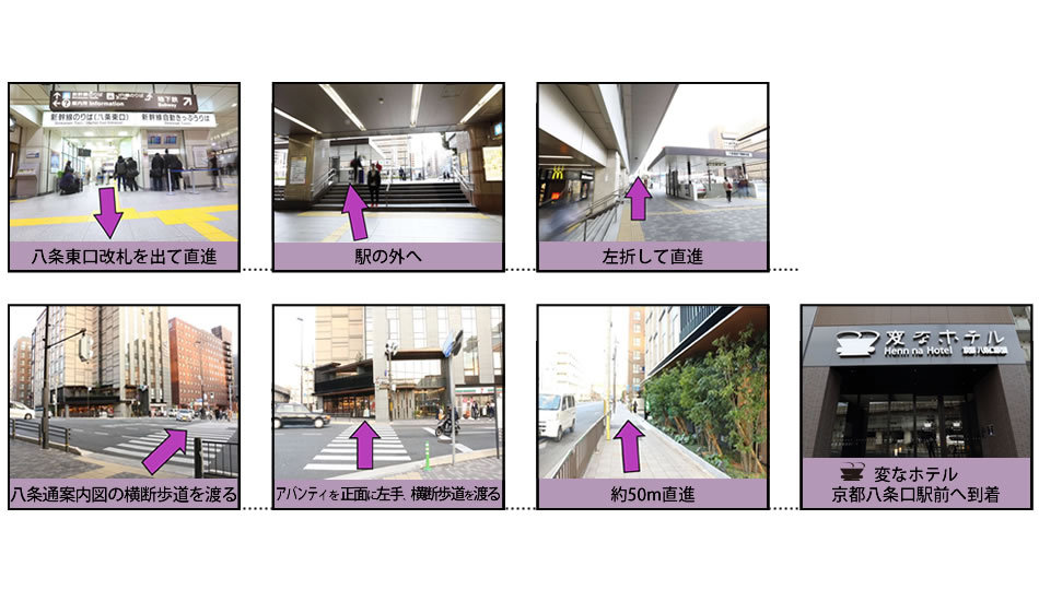 最寄り駅からホテルまでの道のり