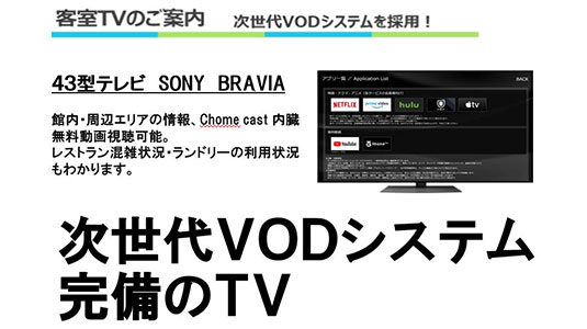 次世代VODシステム完備のTV