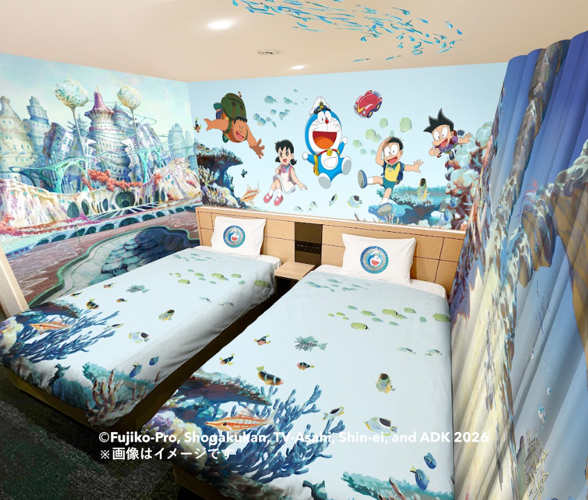 変なホテル・変なリゾート＆スパ『映画ドラえもん 新・のび太の海底鬼岩城』とタイアップ「映画ドラえもんルーム」発売